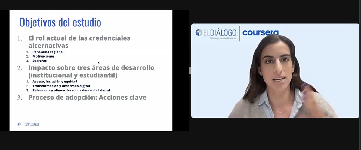PrealEd's tweet photo. 🌎 Webinar: El futuro de las micro-credenciales en LATAM

🗣️Anna Herrero Tejada (@AnnaHerreroT), asociada senior del programa de educación del @The_Dialogue, presenta el estudio en el que se basó la guía "Credenciales alternativas: Guía de buenas prácticas para América Latina”. https://t.co/g0JkgpDOkq