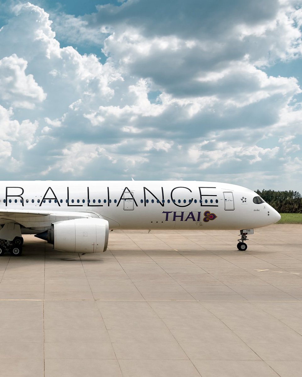 A new star has taken to the skies 💫 After over 100 hours, our founding partner @ThaiAirways gave their A350 a fresh new look. And it’s owning the runway with style. Spot and share the sparkling new Star Alliance livery aircraft, and you can get featured on our social media.