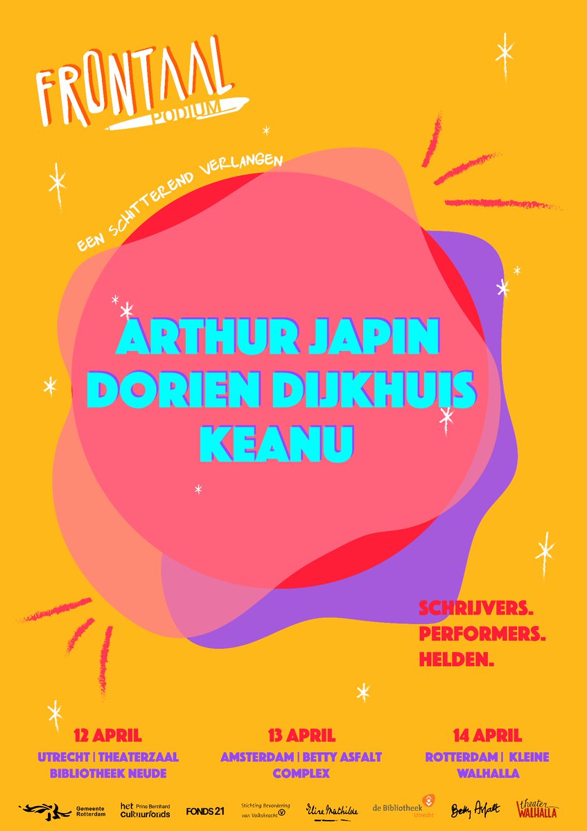 Frontaal gaat weer op tour! Met een schitterende line-up reizen we langs Utrecht, Amsterdam en Rotterdam. Zien we je daar?