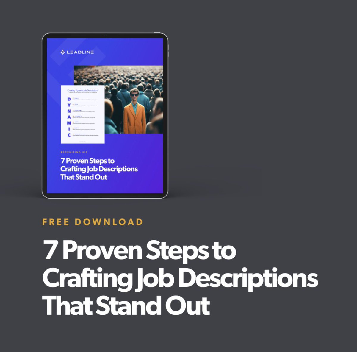 In today's competitive market, compelling job descriptions are crucial to attracting the best candidates. Our FREE guide unlocks the secrets to crafting descriptions that stand out from the crowd.

Download ➡️ getleadline.com/resources/down… 

 #TalentAttraction #JobDescriptions