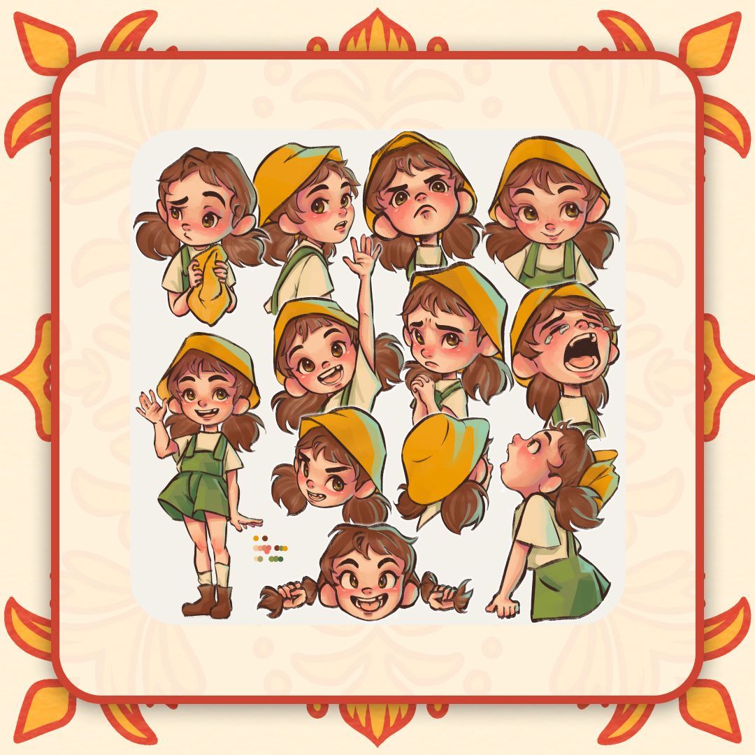SorelleGame's tweet photo. Never a dull moment with our middle sister Bella! Her feisty spirit and endless determination means you’ll never see this sister give up.

Art by @Chookatten

#Game #GameDev #GameArt #Art #CharacterArt #StudentGame #AdventureGame #PuzzleGame #CozyGame #IndieGame https://t.co/VEzYZPWlOT