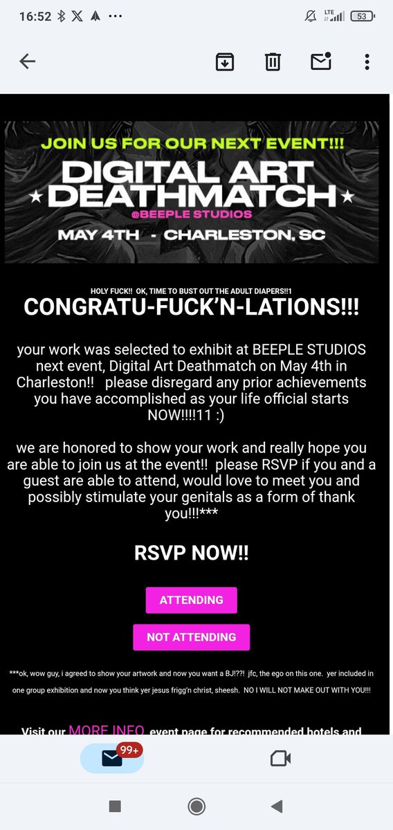 WZwieback's tweet image. Holy F*ck... What an hooooonor. Need to catch my breath 🥰😲 Thank you @beeple and team! 

#beeple #beeplestudios #artcompetition