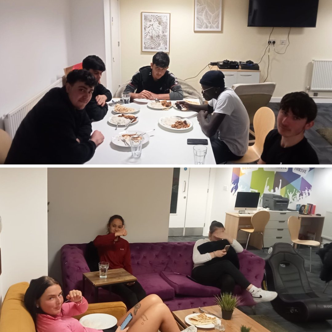 YMCANTyneside's tweet photo. 2 of our residents recently took a trip to the local Halal shop to gather delicious ingredients for a goat curry and Chinese chicken curry 😍 Our residents couldn't wait to taste the dishes after their group boxing session! 🥊🍲
#YMCA #ResidentBonding #OurY https://t.co/U4W3wcAHIx