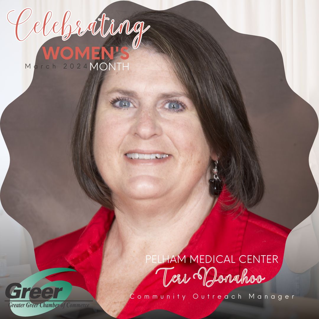 GreerChamber's tweet photo. Teri is nominated for celebration this month! Show her some appreciation!
https://t.co/lrB4vSYAeu
#greerchamber #greersc #chamberofcommerce #greer #chamber #commerce #business #local #network #b2b #womenshistorymonth #herstory #appreciation #chamberchicks #chamberstrong https://t.co/hti8tCn1gY