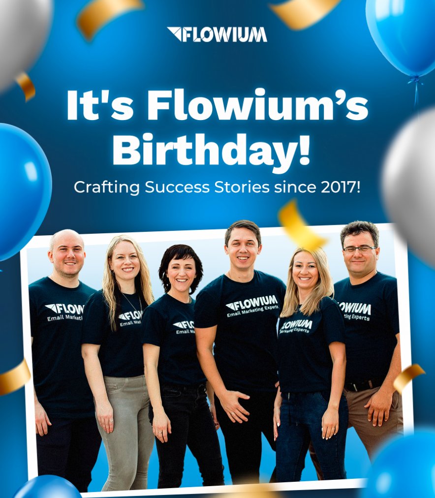 aboychuk's tweet photo. Flowium Turns 7! 

I'm super happy to announce that we’re celebrating our 7th birthday this March!

A big thank you to our dedicated team, clients, and partners for seven amazing years of trust and collaboration.

Here’s to another year of growth, innovation, and success!

Thank you all for being part of the Flowium story. 

#flowium #anniversary #aboveandbeyond #emailmarketing