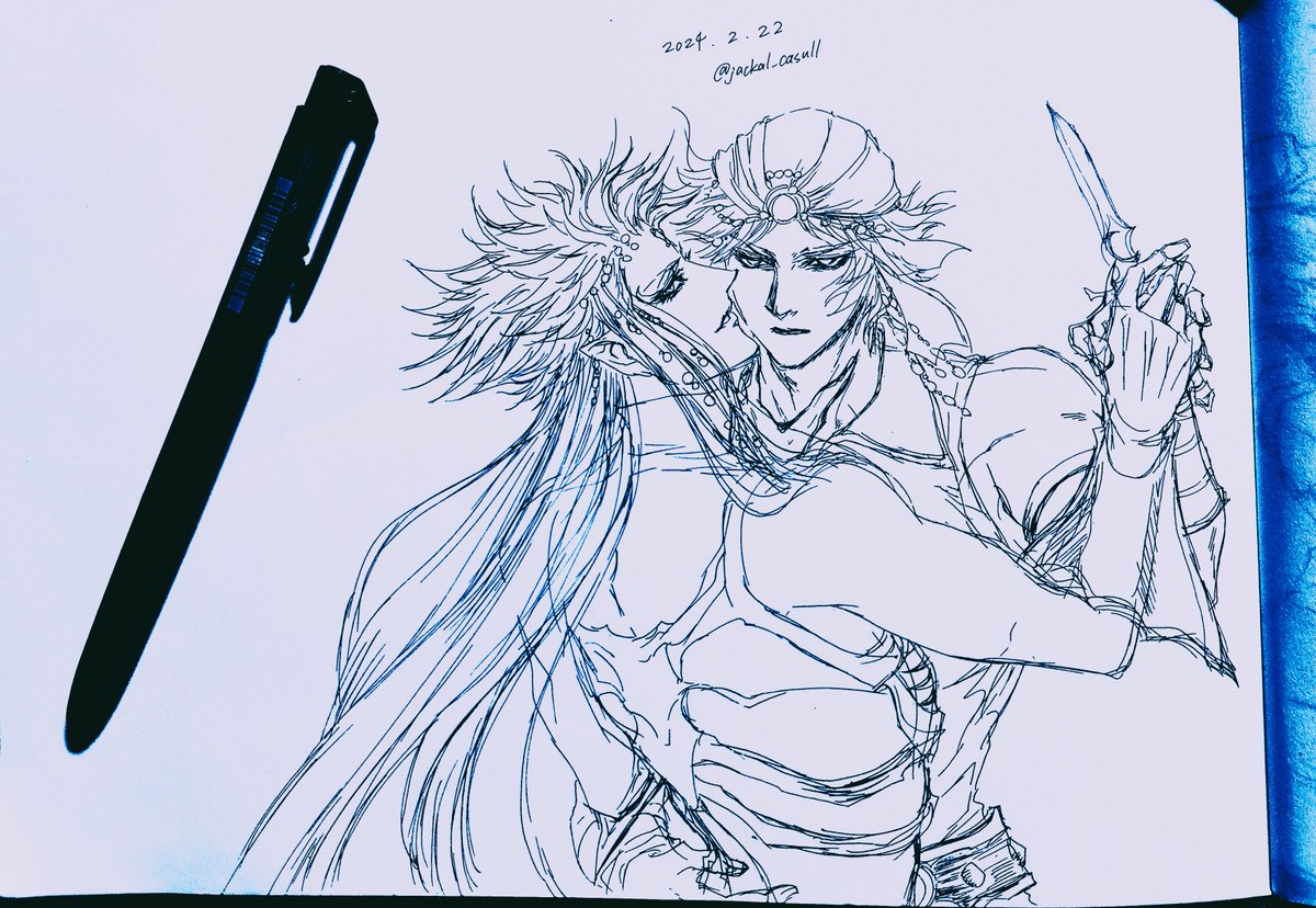#このタグを見た人は推しの初描きと現在の絵を載せる
バラージュ男爵(左)と皇帝(右)で衣装チェンジ/2014年
平野絵風フリオニール/2014年
FF2・35周年/2023年
2.22 フリオニールと皇帝の日/2024年 