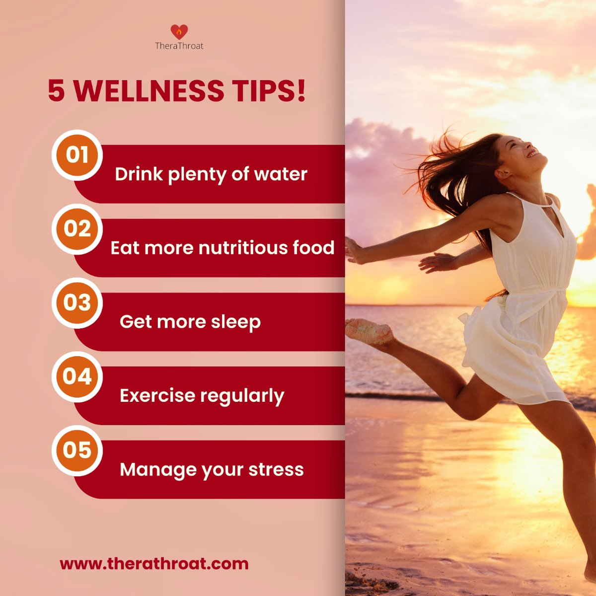 TheraThroat's tweet photo. Elevate your Tuesday with these 5 wellness essentials! 💧🍏💤🏋️♀️☺️ Take charge of your health journey today.
Visit now: https://t.co/WdSikt4Oza
#deepthroat #sorethroat #healing #neck #uvula #swallow #pain #antibiotics #sneezing #sicknesses #mask #facemask #save #Healthtips https://t.co/2jicUKQ6Xh