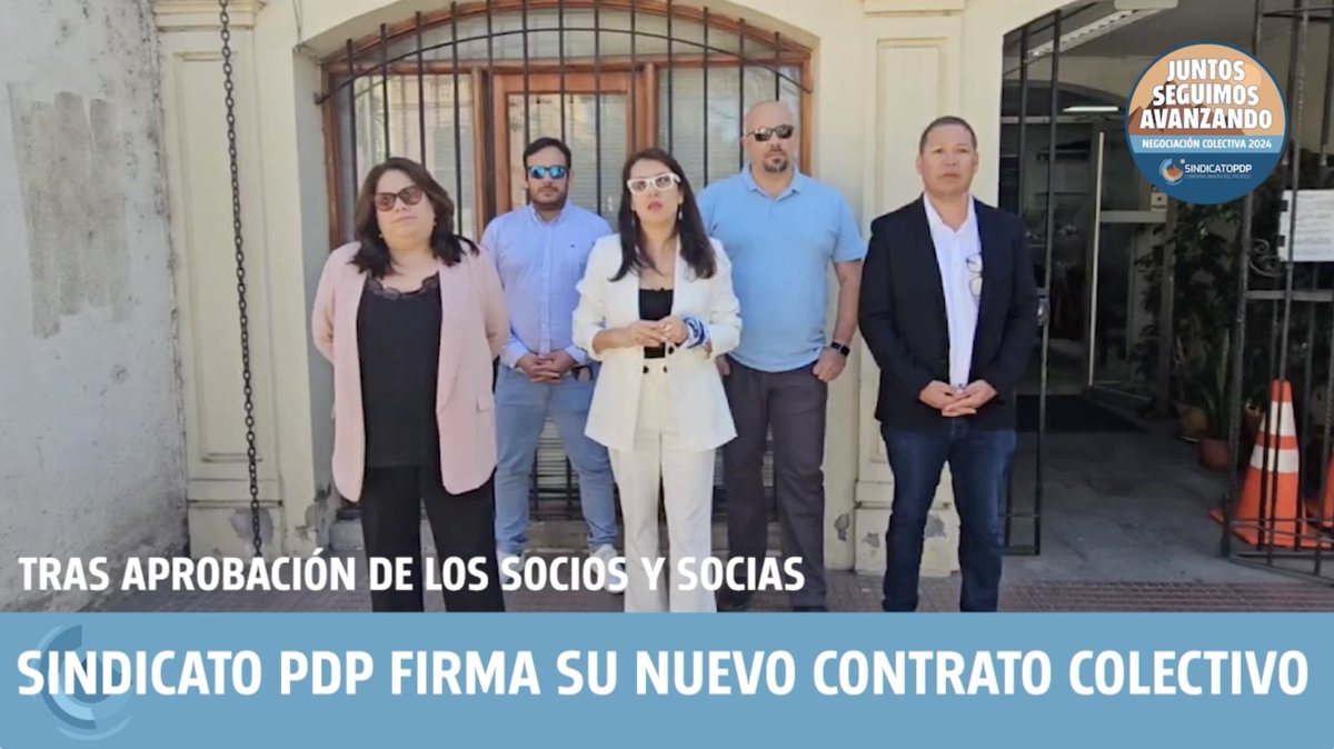 🔵🟤🟡 Sindicato PDP firma su nuevo Contrato Colectivo tras la aprobación de los socios y socias.

Gracias por el apoyo durante todo el proceso. Seguimos juntos avanzando en la construcción de esta gran organización sindical.

<a href="/FESUMINchile/">FESUMIN</a> 

VER VIDEO youtu.be/S9jjG23kDMI