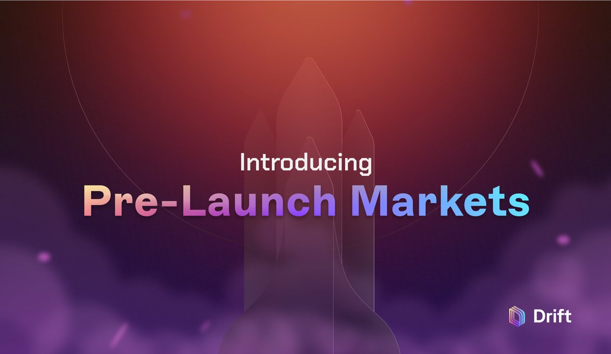 DriftProtocol's tweet image. Introducing Pre-Launch Markets ⚡

Launching soon.

Dive into the details on what they are 🧵