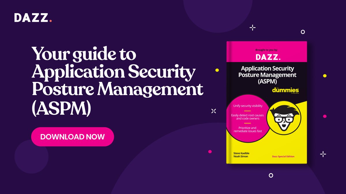 According to Gartner, 40% of security teams will have an ASPM tool by 2026. Is ASPM on your radar? 

See how to quickly identify root causes &amp; owners, find and prioritize critical fixes, accelerate remediation, reduce risk, and more in the Dummies guide! 

dazz.io/lp/application…