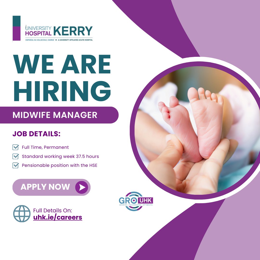 Join Our Team at UHK 🌟 We're looking for a dynamic Clinical Midwife Manager 2 to join our team and play a key role in service planning, coordination, and resource management within our clinical area. FULL DETAILS: uhk.ie/clinical-midwi… #Midwifery #PeopleOfUHK