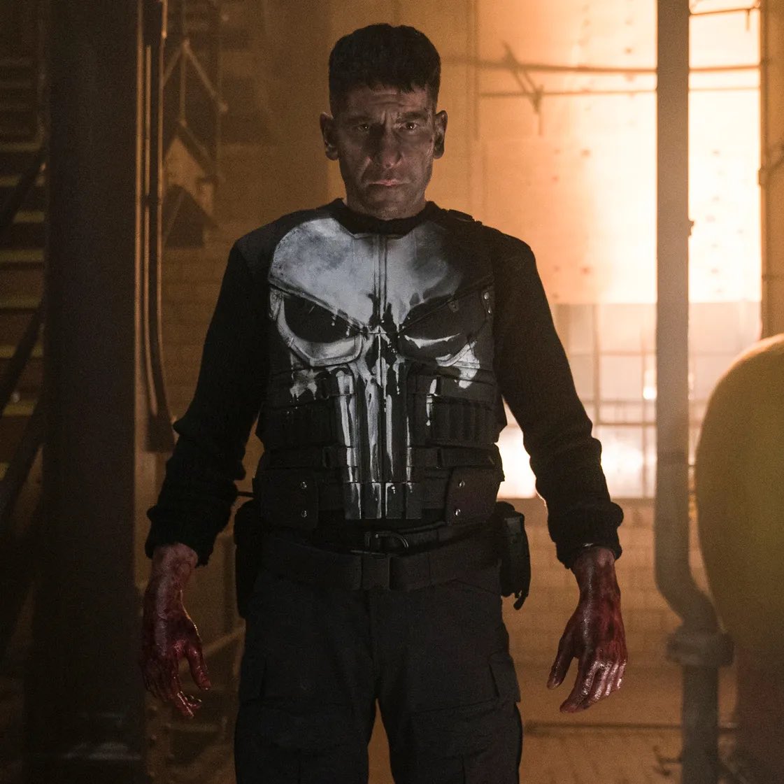 DiscussingFilm's tweet photo. Jon Bernthal teases the return of The Punisher.

“One batch, two batch, penny and dime.” https://t.co/3KfLwPdt44