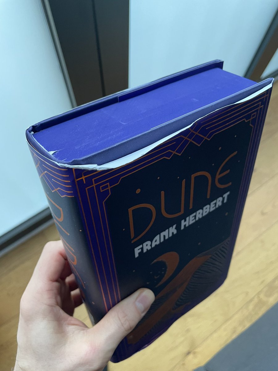 Readmyblurb's tweet photo. Anyone else think this book deserves a full refund? Apparently as it’s still readable it does not according to @Waterstones . That or I have to send it back and pay for postage which means I lose almost the price of the book.

Both sides are in this condition. https://t.co/a0TI5aTBvT