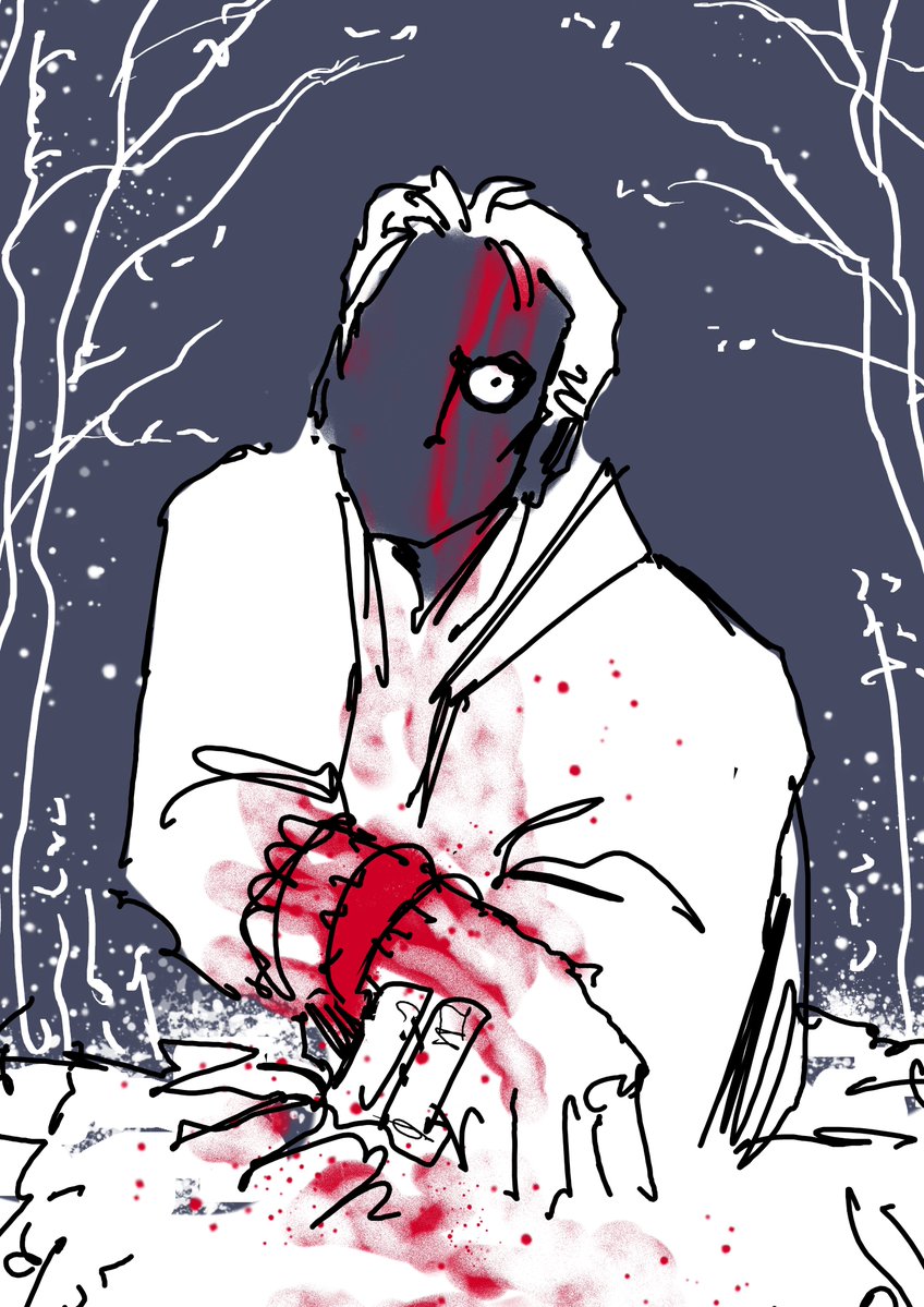 buried in the snow #ethanwinters #residentevil