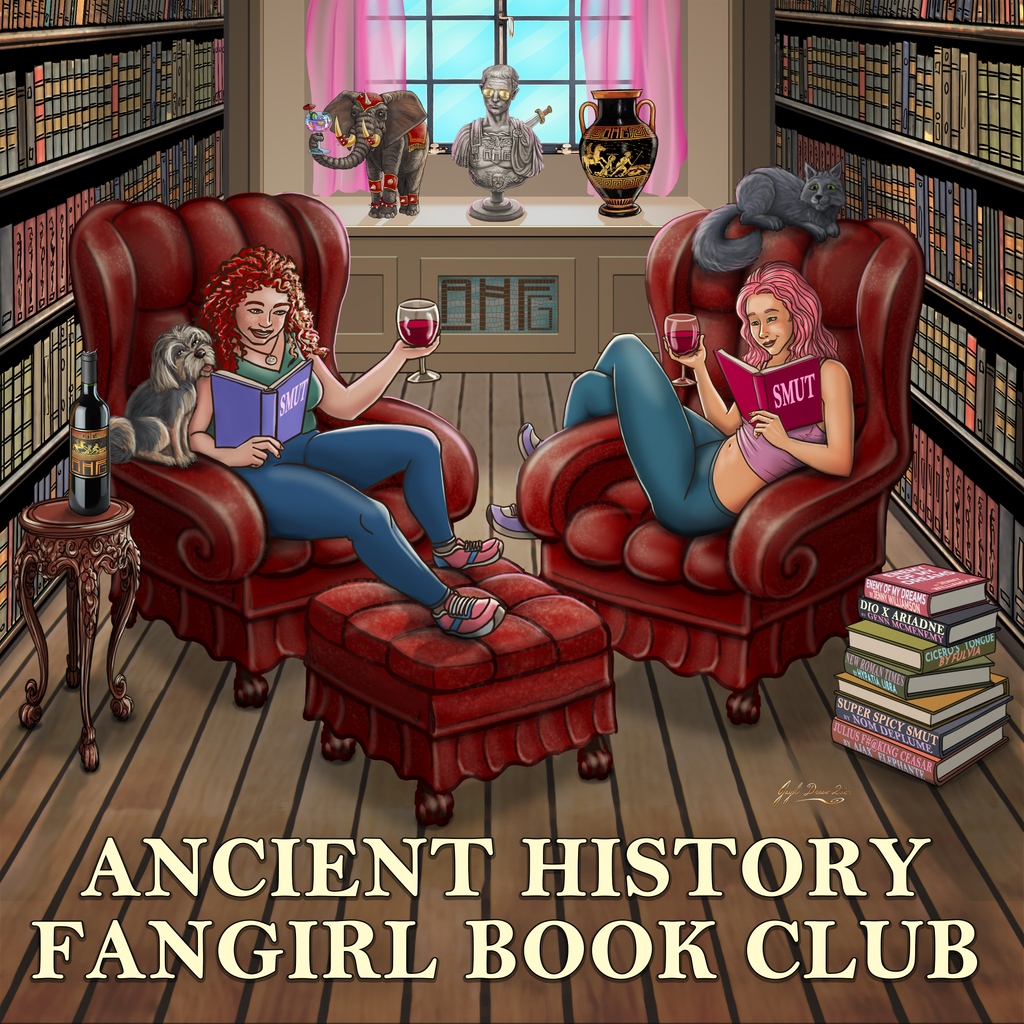 Announcing the Ancient History Book Club! Along with our normal historians, scholars, historical fiction/mythology retellings, we will be inviting romance, historical romance, & romantasy authors onto the podcast to discuss their novels. Watch this space! Artwork by @JayelDraco