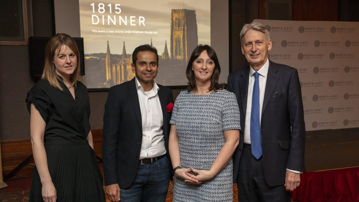 nechamber's tweet photo. Last Thurs we held our 1815 dinner at the Radisson Blu Hotel Durham, kindly sponsored by @oaknorthbank 🍽

We heard from Rt Hon Lord Hammond of Runnymede, former Chancellor of the Exchequer, the day after the Spring Budget

Read the recap here 👉 https://t.co/kcZpZzQcNU https://t.co/NrndlPKsfL