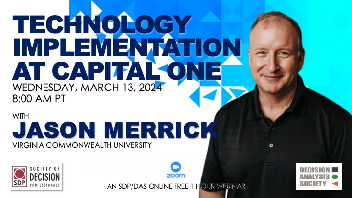 🎯 Don't miss out! 🎯

Join SDP for a co-sponsored webinar with DAS, featuring Professor Jason Merrick from Virginia Commonwealth University! 💼💻

Registration &amp; more information here: conta.cc/4adE9gd

#JointWebinar #SDP #DAS #TechnologyImplementation #Innovation