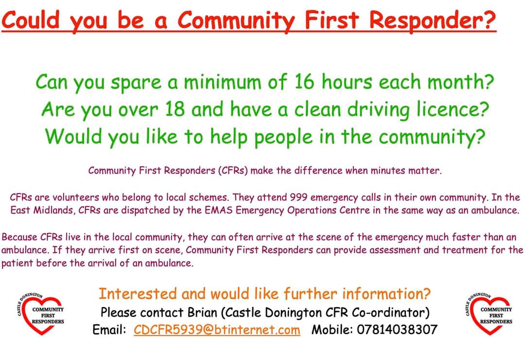 Want to join a great team and do good in your community? We're recruiting! 
#CFR #volunteer