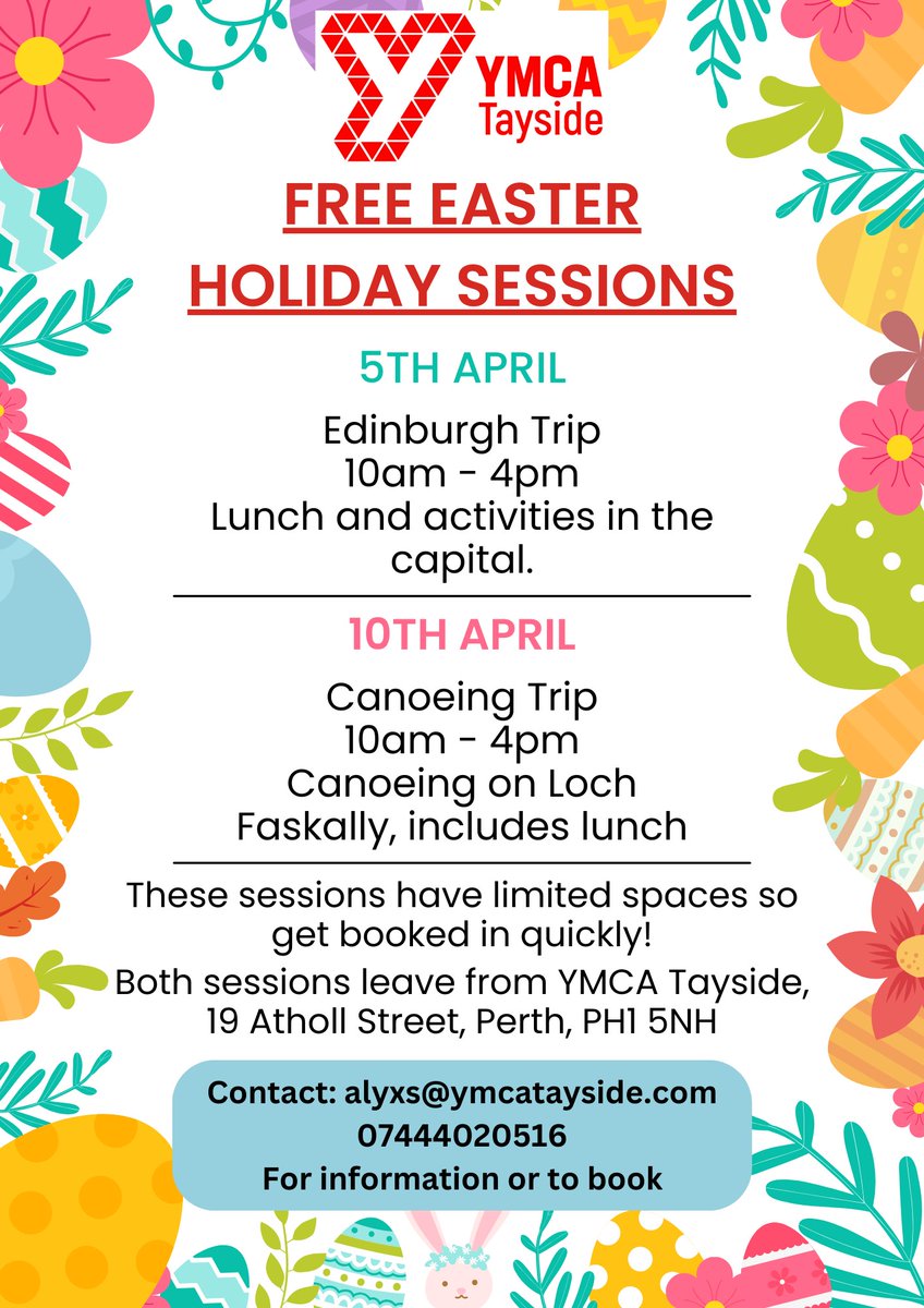 Easter activities available with @YMCATayside #PKC for Ukrainian pupils in Perth