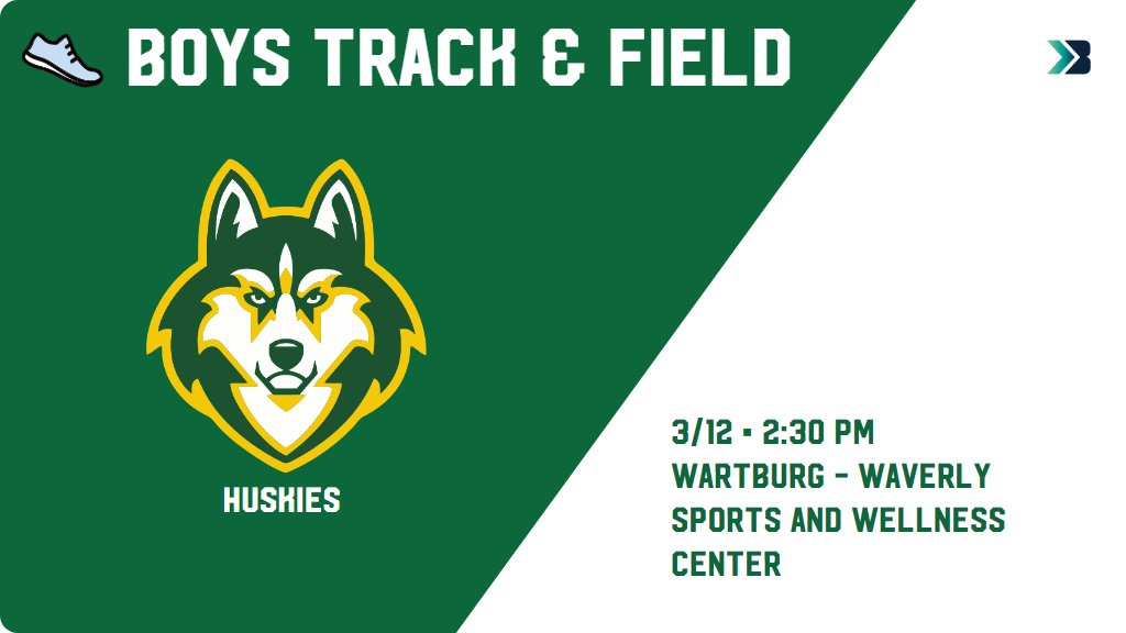 DMHuskies's tweet photo. Boys Track &amp; Field (Varsity) Meet Day! - Check out the event preview for the Des Moines Hoover Huskies. It starts at 2:30 PM and is at Wartburg - Waverly Sports and Wellness Center Indoor Track. https://t.co/r6GzE1sOke https://t.co/pU7FEr5Gsn