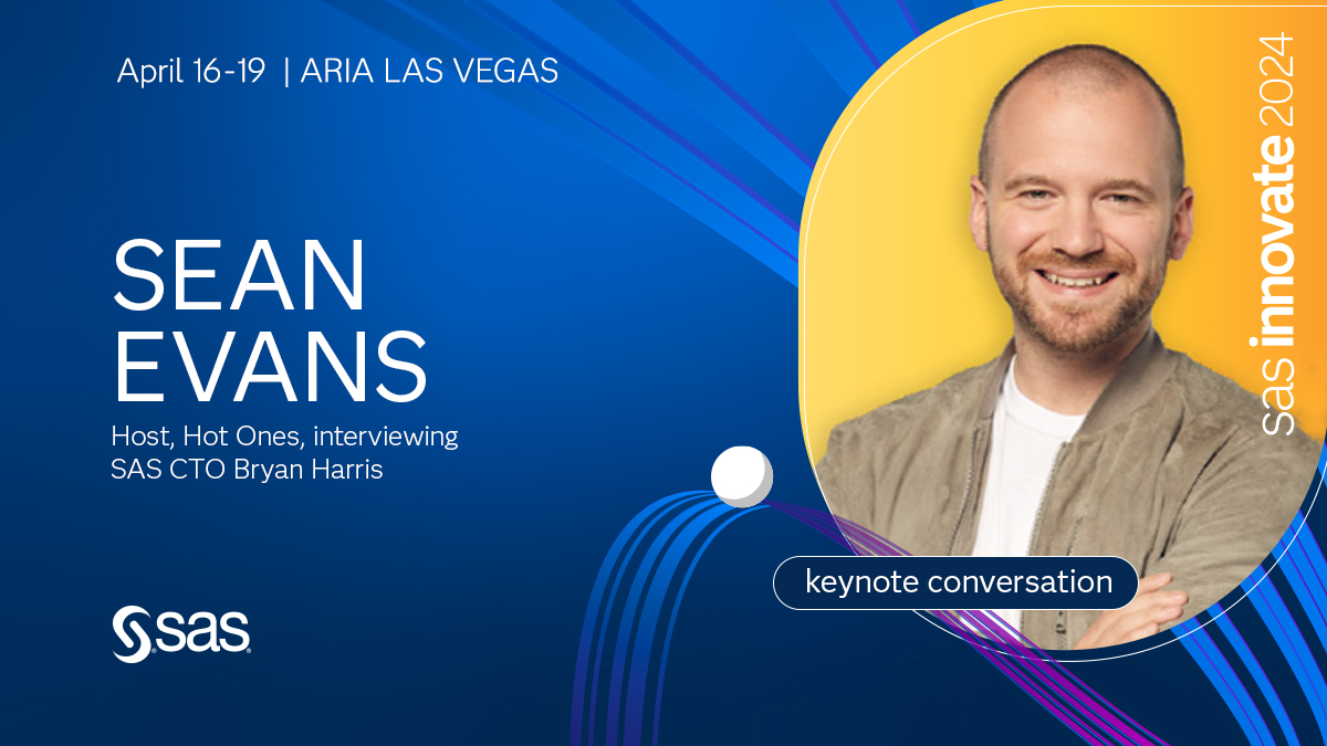 It's getting HOT at #SASInnovate 🔥 Sean Evans from Hot Ones (if you live under a rock, go watch!) will discuss all things data, AI, & analytics with us in-person. This conversation with SAS CTO Bryan Harris will be nothing short of heated… 🥵. 2.sas.com/6014kybZy #AI #GenAI