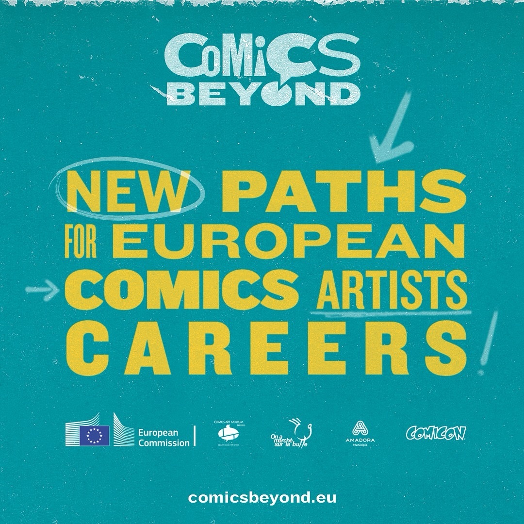 EuropaCriativa's tweet photo. ✍️ Call para o training camp do Comics Beyond, na qual faz parte o @amadorabd, termina a 17/03
🖲️ https://t.co/ija3HXR24S
#europacriativa #BD #festivaldaamadora #bdamadora #europacriativaCULTURA #creativeeurope #CIEC #CreativeEuropeProgram #comicsbeyond #comics #bandadesenhada https://t.co/1JSg8LX9th