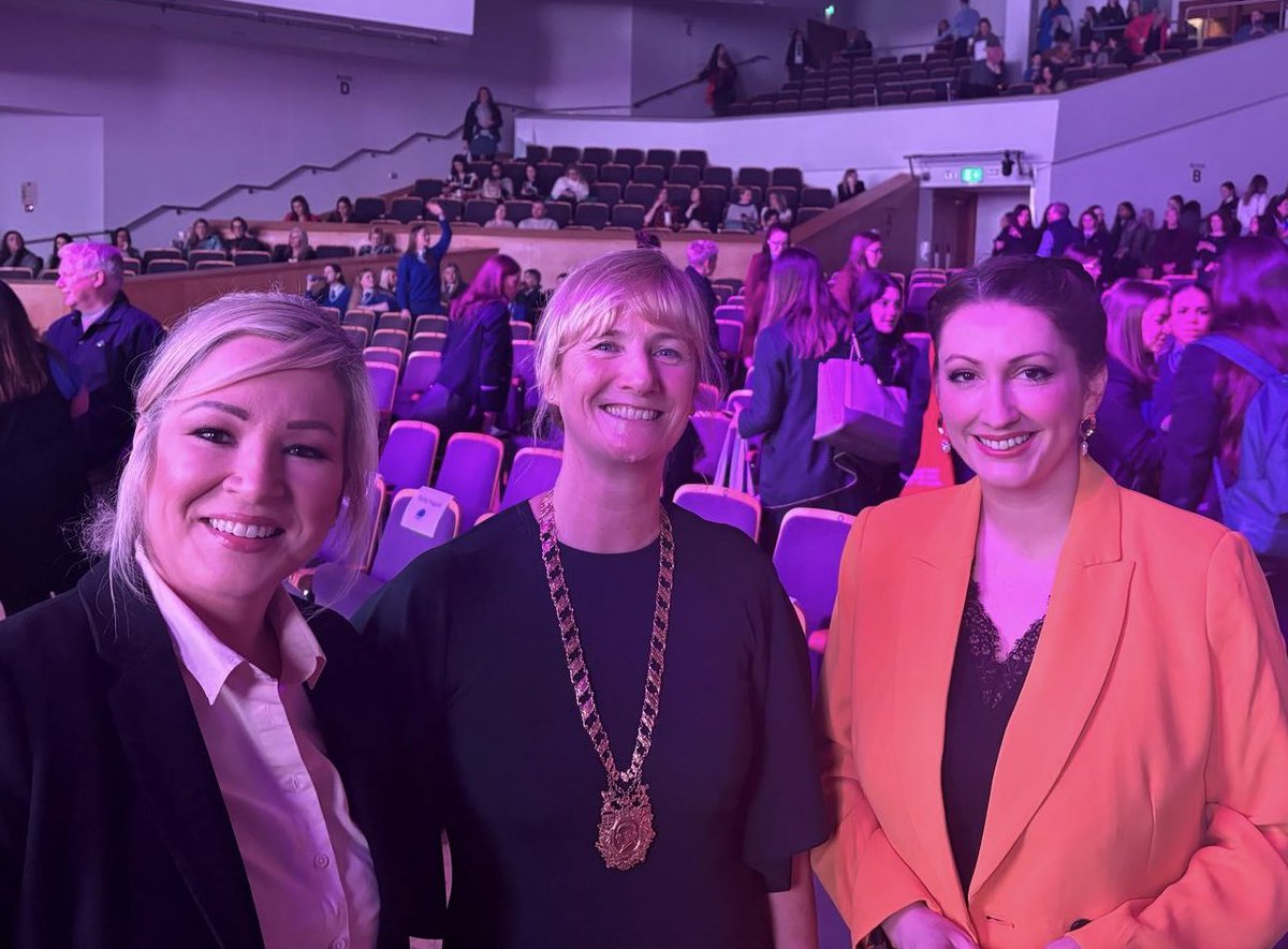 Our President had the honour of sharing the stage today at @SistersIN_HQ 24 with First Minister @moneillsf and deputy First Minister @little_pengelly of Northern Ireland. Three incredible female role models sharing their amazing stories to inspire the next generation 👏👏👏
