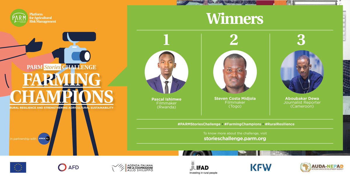 PARMinfo's tweet photo. #Throwback
Three months ago, the #PARMStoriesChallenge unveiled its winners and finalists! 🏆

Watch the🔟 winning videos and be inspired by the stories of resilience of #FarmingChampions from all around the world:  https://t.co/MhdeHIaj80

#RuralResilience #WorldFoodDay #RuralWomenDay #FoodSystems
