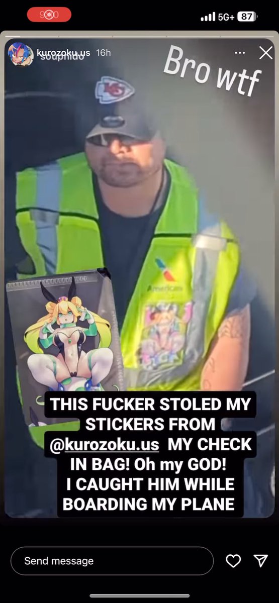 DieChan7's tweet photo. @Fly_KansasCity damn bro yall's employees are thieves? thats fuckin crazy. https://t.co/Z3EakfSKvp