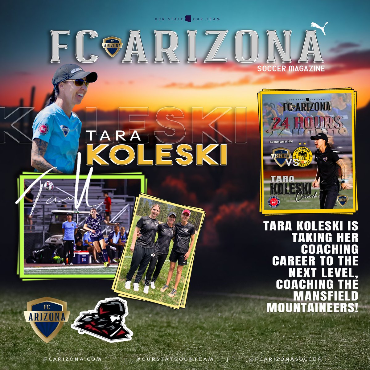 Big news from FC ARIZONA! 🌟
Our very own coach, Tara Koleski, is leveling up and taking her talents to the Mansfield Mountaineers! ⚽️ Wishing her all the best in this exciting new chapter. #OurStateOurTeam 🎉