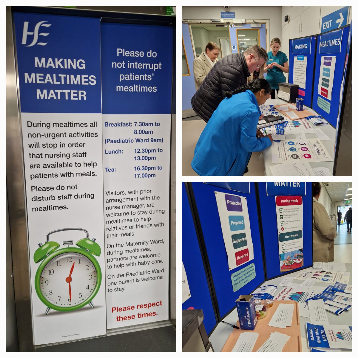 #MRHPortlaoise have today launched #MealtimesMatter to promote the operation of protected mealtime services in the Hospital. During mealtimes all non-urgent activities will stop so that hospital staff are available to assist patients with their meals #NutritionandHydrationWeek