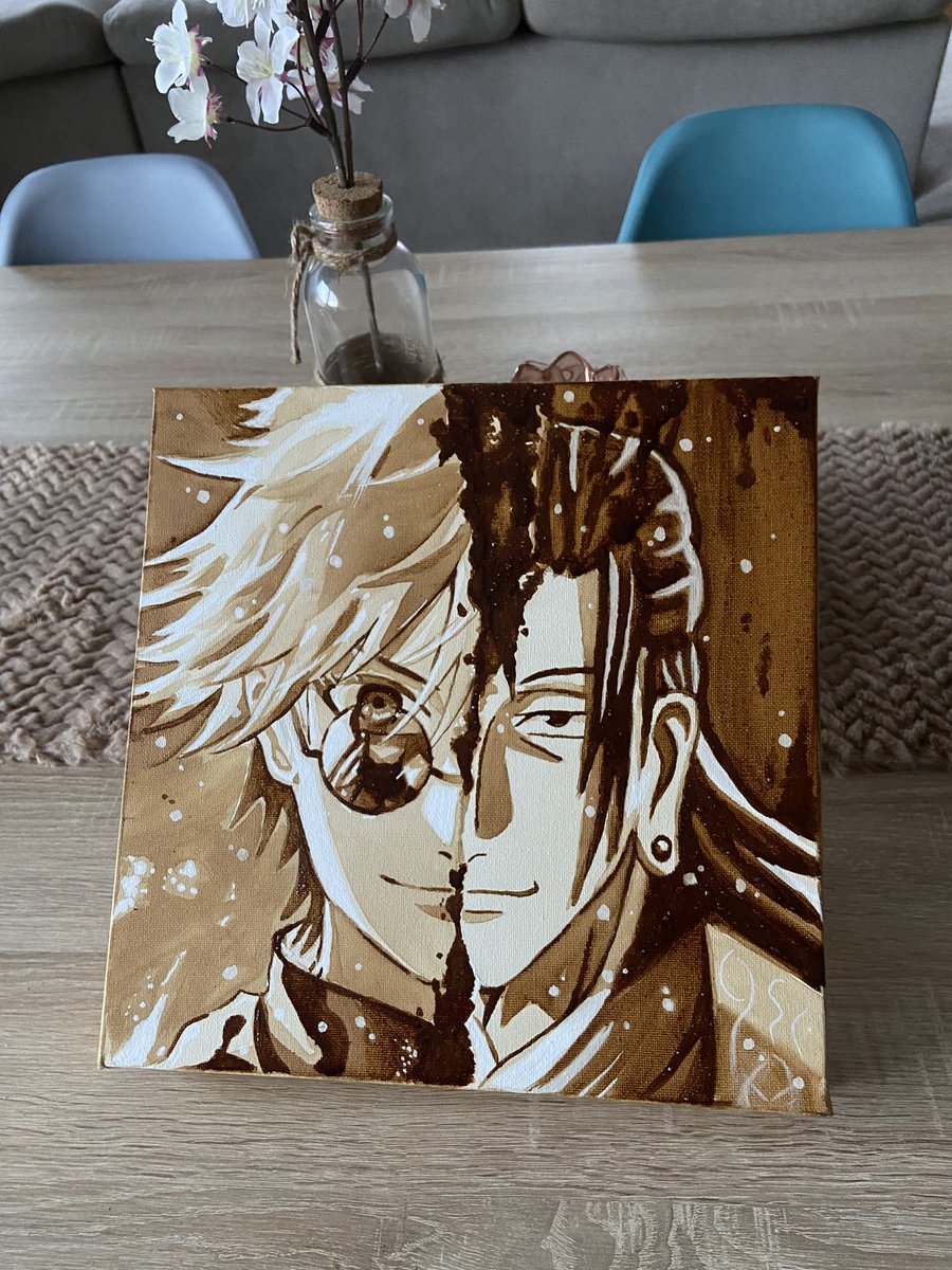 starktiffin's tweet photo. « Est-ce parce que tu es Satoru Gojo que tu es si fort ? Ou parce que tu es fort que tu es Satoru Gojo ? »

Peinture au café ☕️ #JujustuKaisen https://t.co/IlQxnw99QG
