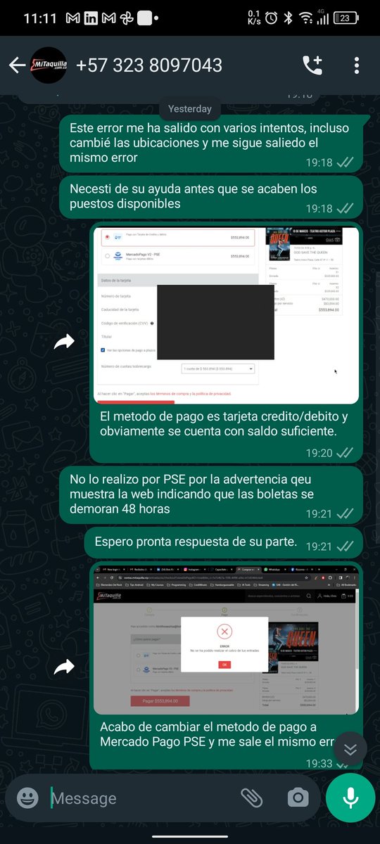 _ElvisSaw's tweet photo. @MitaquillaCo no dirá nada en su medio de contacto oficial, pero habrán señales de su incompetencia en su área de servicio al cliente.

CC: @teatroastor @sicsuper https://t.co/UWyOoTSCSH
