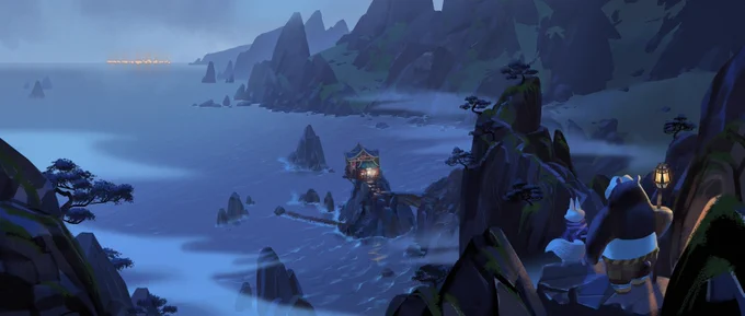 Some visdev paintings done for Kung Fu Panda 4  