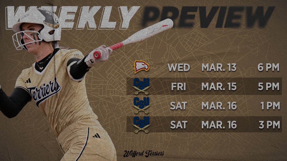 Mark your calendars to make sure you don't miss any Terrier Softball this week! 

Wednesday and Saturday's games will be on ESPN+