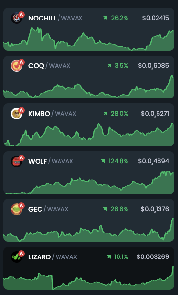 LizardAvaxArmy (@lizardavaxarmy) on Twitter photo 🐂 BULLRUN coming BACK 🐂
While a lot of attention getting 2 new shiny things, there are some insane upside potential plays!
$AVAX still the red sleeping giant, slowly waking up 15% up today crossed 50$ again and Memecoins are moving 🚀 $COQ $KIMBO $GEC
$LIZARD on <a href="/avax/">Avalanche🔺</a> 🦎🔺 🐂 BULLRUN coming BACK 🐂
While a lot of attention getting 2 new shiny things, there are some insane upside potential plays!
$AVAX still the red sleeping giant, slowly waking up 15% up today crossed 50$ again and Memecoins are moving 🚀 $COQ $KIMBO $GEC
$LIZARD on <a href="/avax/">Avalanche🔺</a> 🦎🔺