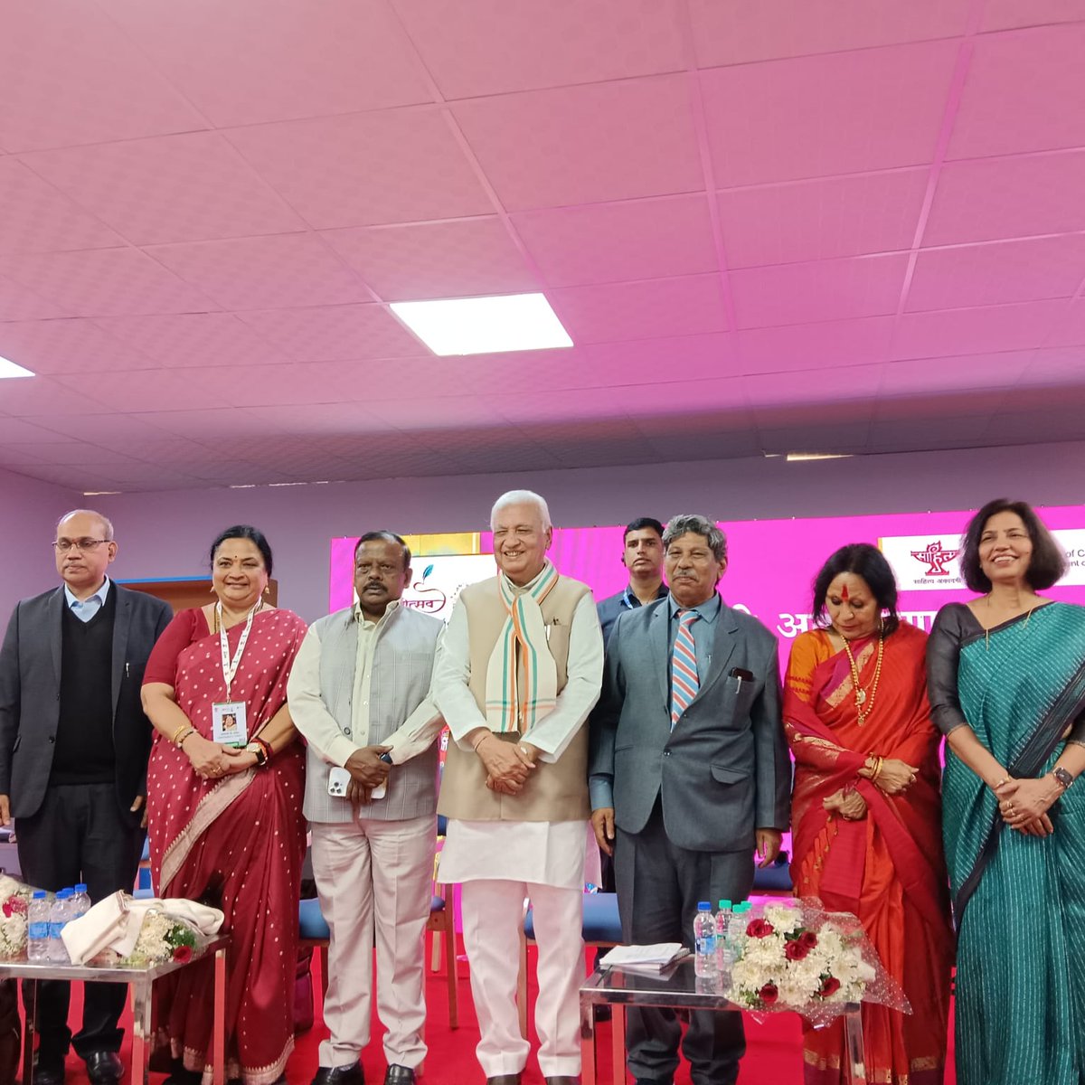 JNU VC Prof. Santishree D. Pandit shared her thoughts on the 'The Idea of India' at the World's Largest Lit. Festival of Sahitya Academy - 'Festival of Letters 2024'. The session was graced by the presence of Hon'able Gov. of Kerala, Shri. Arif Mohammed Khan. @KeralaGovernor