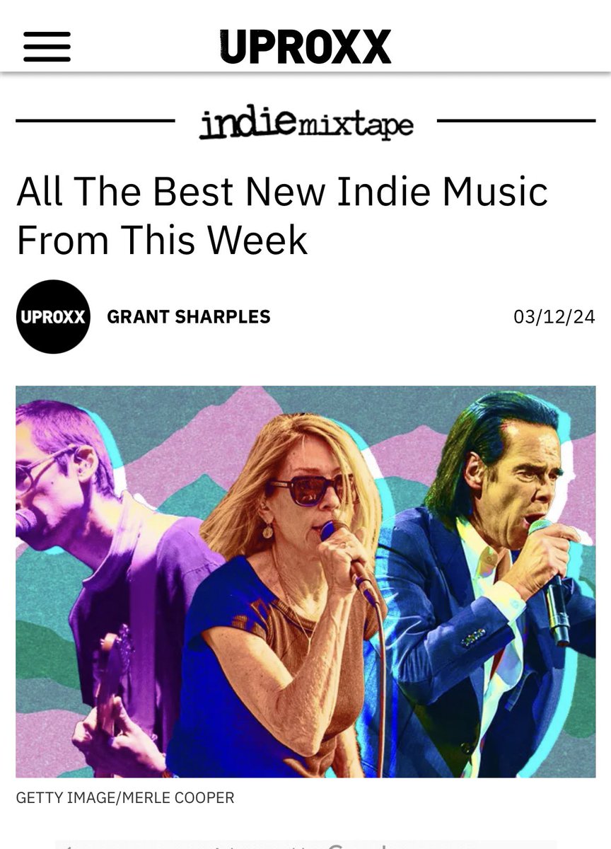 Best New Indie time at <a href="/UPROXX/">UPROXX</a>!

I wrote about @KimletGordon, <a href="/nickcave/">Nick Cave & The Bad Seeds</a>, <a href="/WildPinkNYC/">Wild Pink</a>, <a href="/ericslickmusic/">eric slick</a>, <a href="/kinghannahmusic/">👑King Hannah👑</a>, <a href="/DIIV/">diiv</a>, <a href="/Jlin_P/">Jlin the Innovator aka The Drum Doctor</a>, American Culture, This Is Lorelei, and Dehd:
uproxx.com/indie/best-new…