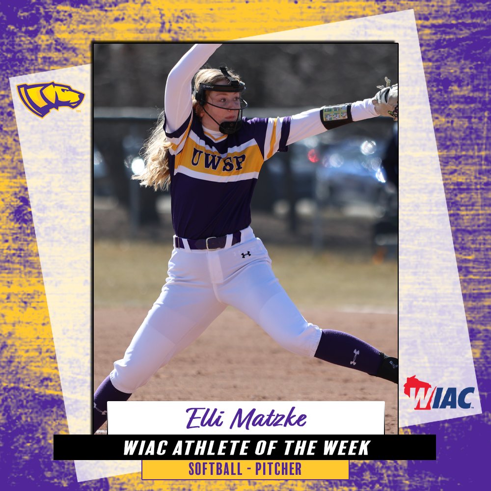 Congrats to Elli Matzke of <a href="/uwsp_softball/">UWSP Softball</a> on winning WIAC Pitcher of the Week honors! #Pointers