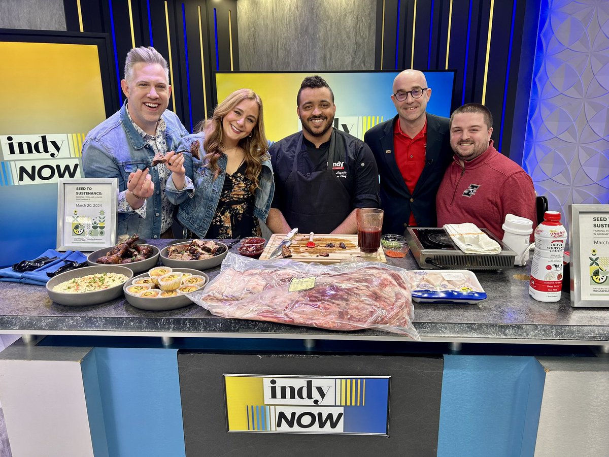 Fun times joining <a href="/uindy/">University of Indianapolis</a> Chef Taylor Hignite on <a href="/IndyNowTV/">Indy Now</a> this morning to promote next week’s #Fairbanks24 Symposium. Can’t wait for our panelists and partner organization, <a href="/INHumanities/">Indiana Humanities</a> to join us at UIndy! Register at eventbrite.com/e/ninth-annual…