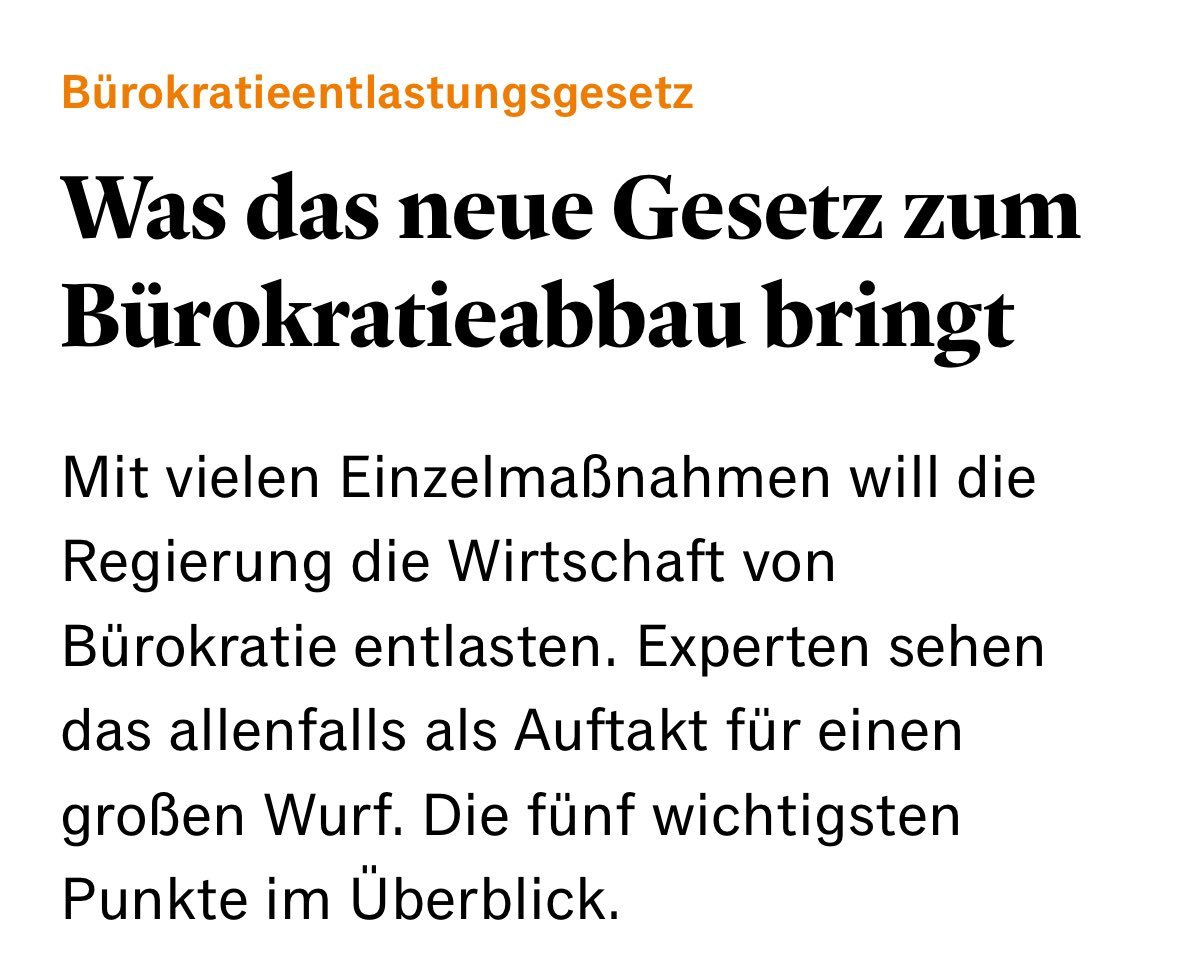 Das Bürokratieentlastungsgesetz IV ist ein guter Schritt in die richtige Richtung. Natürlich kann man sich auch mehr wünschen. Es fällt vor allem auf, dass das @BMUV gar nichts geliefert hat. Bürokratieabbau ist eine Gemeinschaftsaufgabe. Es ist höchst bedauerlich, dass dies