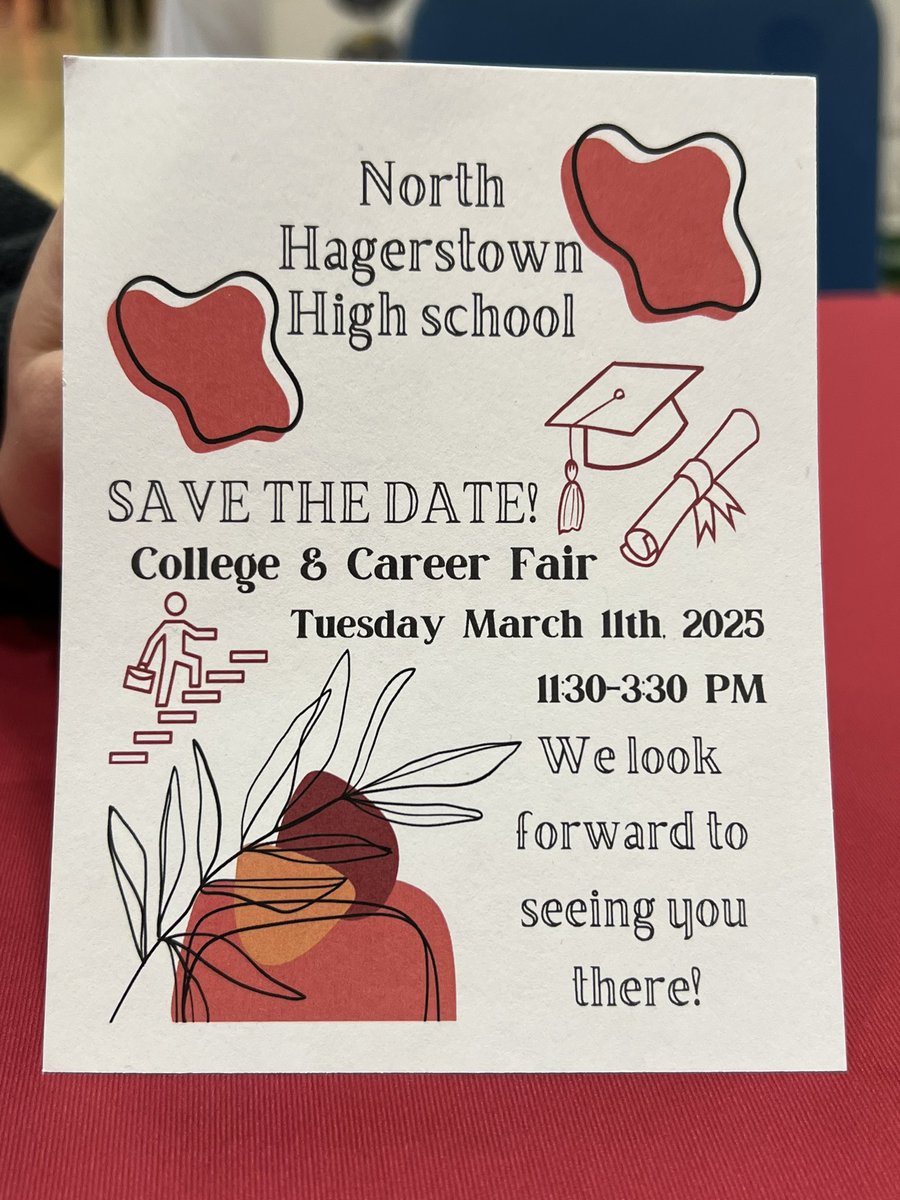 The College/Career Fair is up and running!! Thank you to the Hospitality and Foods students for helping to run the event- and to our IMP students for the Save the Date card! #HUBPride