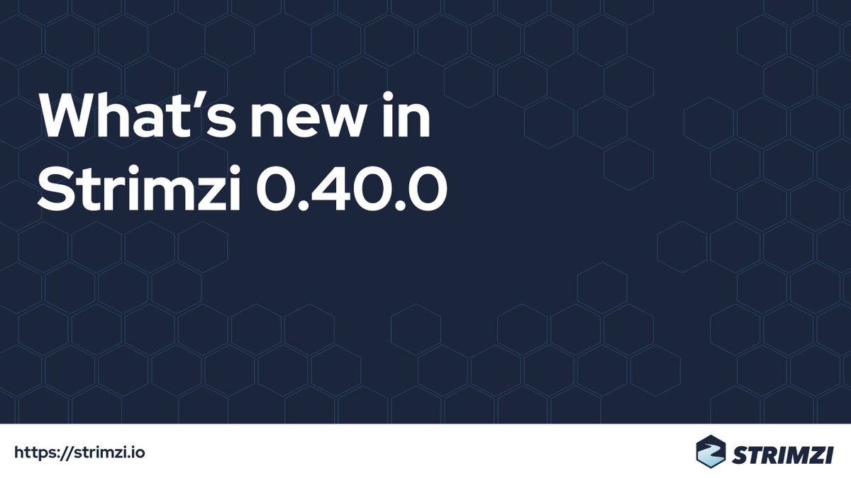 We have released #Strimzi 0.40.0 📷 with many exciting improvements and new features: 1️⃣ #ApacheKafka 3.7.0 2️⃣ #KRaft enabled by default 3️⃣ Migration of ZooKeeper clusters to KRaft 4️⃣ Tiered storage support *️⃣ and more ... 🎦 youtu.be/AmK49DSCtXw ➡️ github.com/strimzi/strimz…