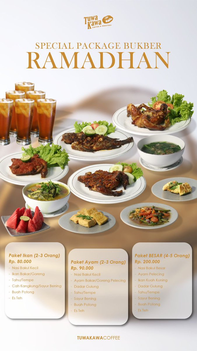 Menu buka puasa di <a href="/tcoffeeroastery/">@tuwakawacoffeeroastery</a>  colek bang <a href="/Fahrihamzah/">#AyoMoveOn2024</a>