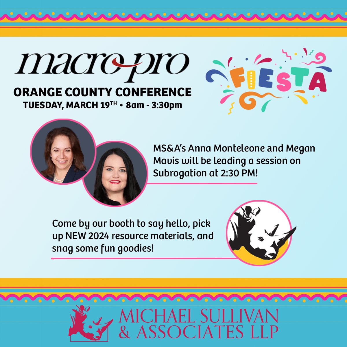 sullivanattys's tweet image. 📣 We hope we’ll see you at the upcoming Macro-Pro + Friends Orange County Conference on 3/19! Stop by the MS&amp;amp;A booth for free resources &amp;amp; goodies! 📚🎁 Register at ➡️ msa.news/2024-macro-oc.
#MacroPro #TeamRhino