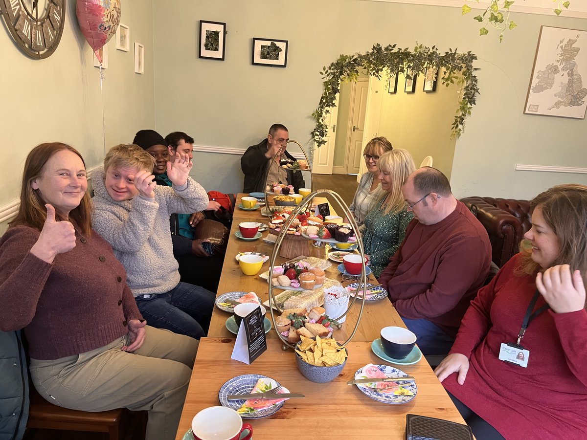 The learners in our Bake and Sell class bake delicious treats on a Monday morning and then sell them to the staff and learners in the coffee bar. This week, their hard work earned them afternoon tea at Willow Tree Café in Sowerby Bridge!