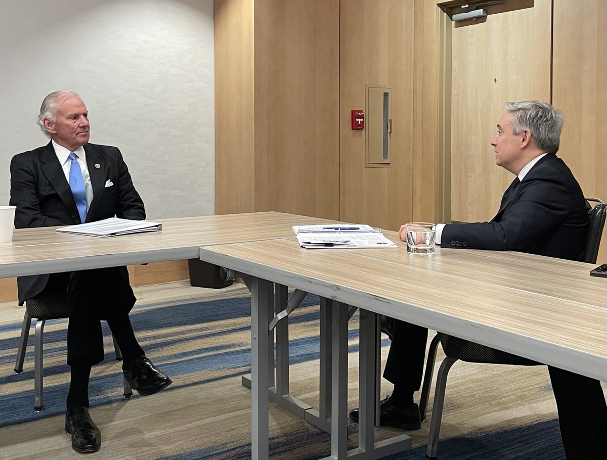 #TeamCanadaUSA I met this morning in Washington DC with the Governor of South Carolina @henrymcmaster. We discussed how we can work even closer together on energy security and ways to strengthen supply chains in critical economic sectors.