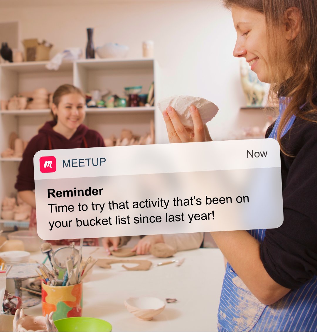 Bucket list alert! 🚀 Dive into the Meetups app and turn those 'someday' plans into unforgettable moments. Your next adventure awaits – go check it off! 🌟 #Meetup #MeetupMoments #BucketListJourney