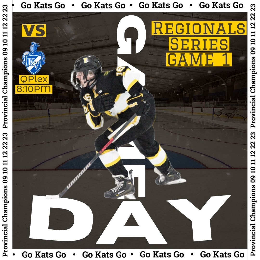 FHSBlackKats's tweet photo. 📣Game 1 of Regional Series📣
The Black Kats are off to KV for their first game in the best of 3 series vs KVHS for a birth in the provincial championship weekend. Puck Drop is at 8:10PM!
#gokatsgo https://t.co/QTpYCgpswQ