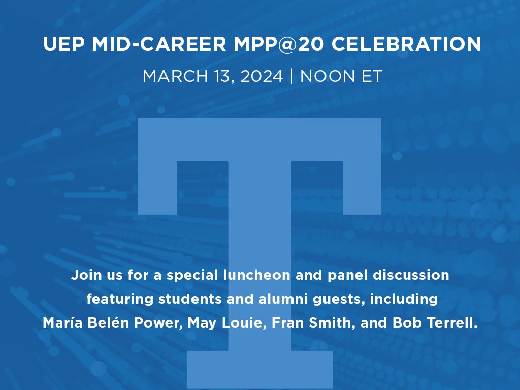 Celebrate @TuftsUEP’s Master of Public Policy program during a dynamic event that will be held on March 13 in Sophia Gordon Hall on the Medford/Somerville campus, featuring alumni special guests and current students. #TuftsAlumni